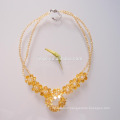 Fashion Colorful Multi Flower Zircon Bling Bling Statement Necklace